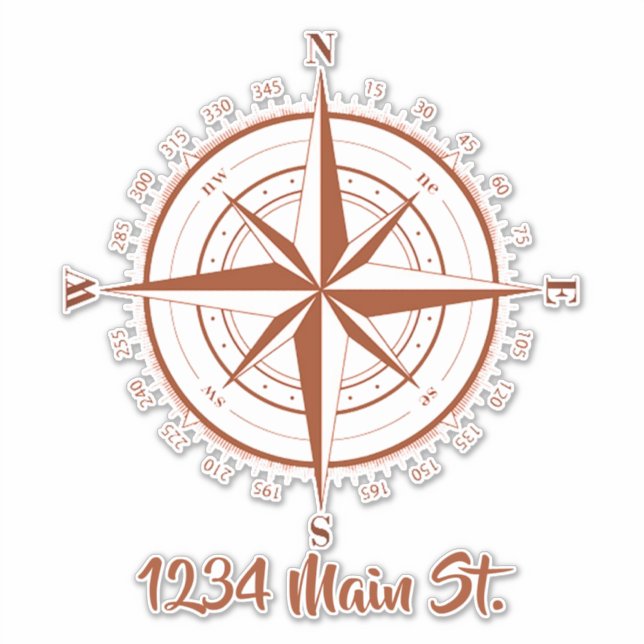 Pegatina de buzón de compás (Anverso)