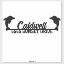 Pegatina de buzón de correo de dirección personali