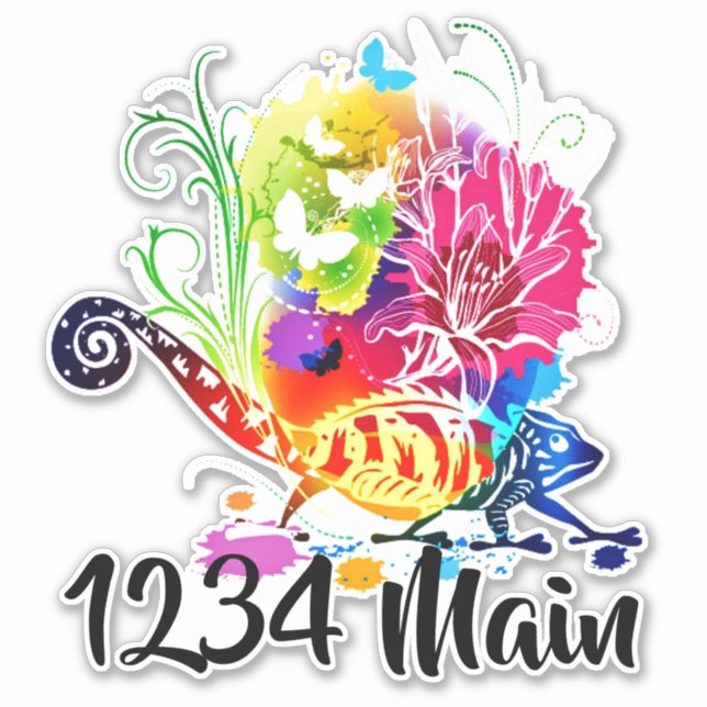 Pegatina de buzón de correo de Lizard (Anverso)