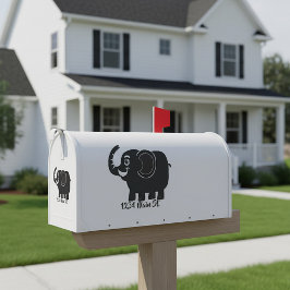 Pegatina de buzón de elefante