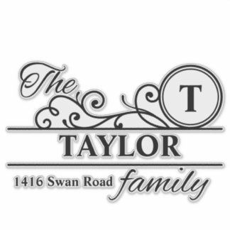 Pegatina De Buzón De La Familia Personalizada Inic