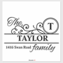 Pegatina De Buzón De La Familia Personalizada Inic