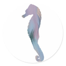 Pegatina de caballitos de mar de estilo acrílico