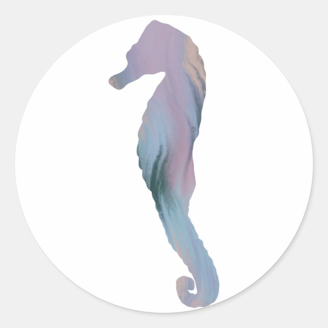 Pegatina de caballitos de mar de estilo acrílico (Anverso)