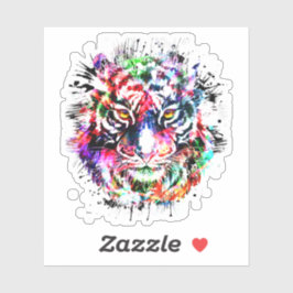 Pegatina de cabeza de tigre - Pegatina de tigre co