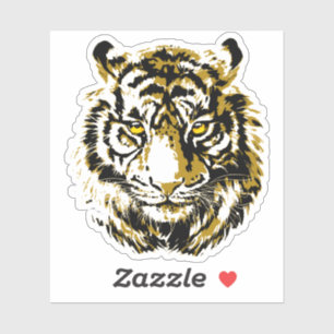 Pegatina de cabeza de tigre - Pegatina de tigre de
