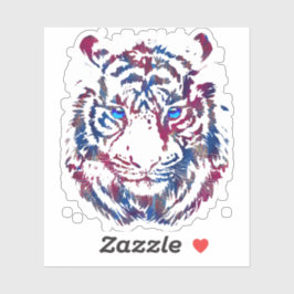 Pegatina de cabeza de tigre - Pegatina de tigre re