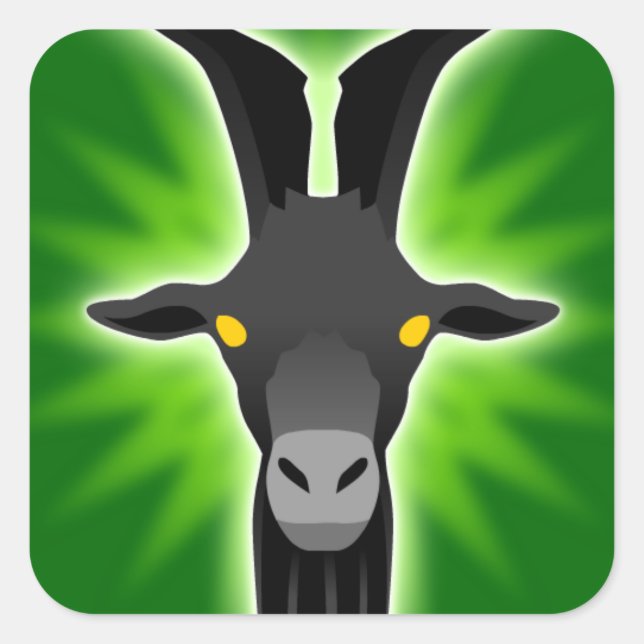 Pegatina de cabra negra (Anverso)