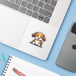 Pegatina de cachorro Beagle Kawaii Adorable