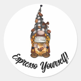 Pegatina de café de Expresso divertido