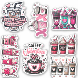 pegatina de café el día de San Valentín