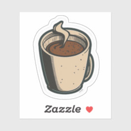 pegatina de café helado