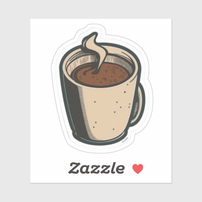 pegatina de café helado (Hoja)