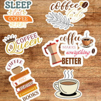 Pegatina de café Personalizado Cortar Pegatinas de