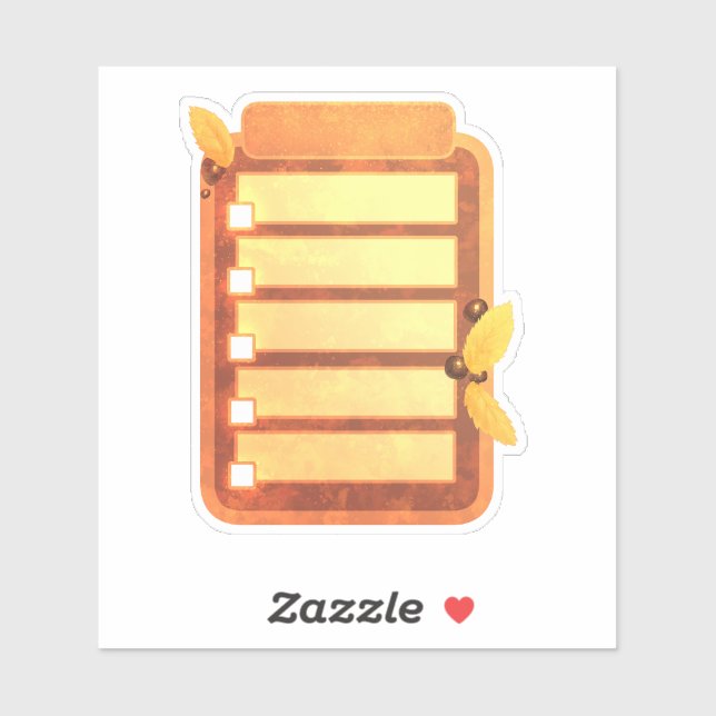 Pegatina De Caída Del Planificador Para Hacer Un L (Hoja)