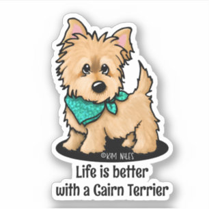 Pegatina de Cairn Terrier de KiniArt