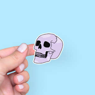 Pegatina de calavera bruja
