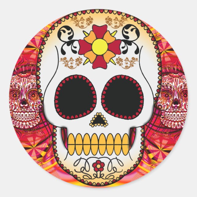 Pegatina de Calaveras Rojas (Anverso)