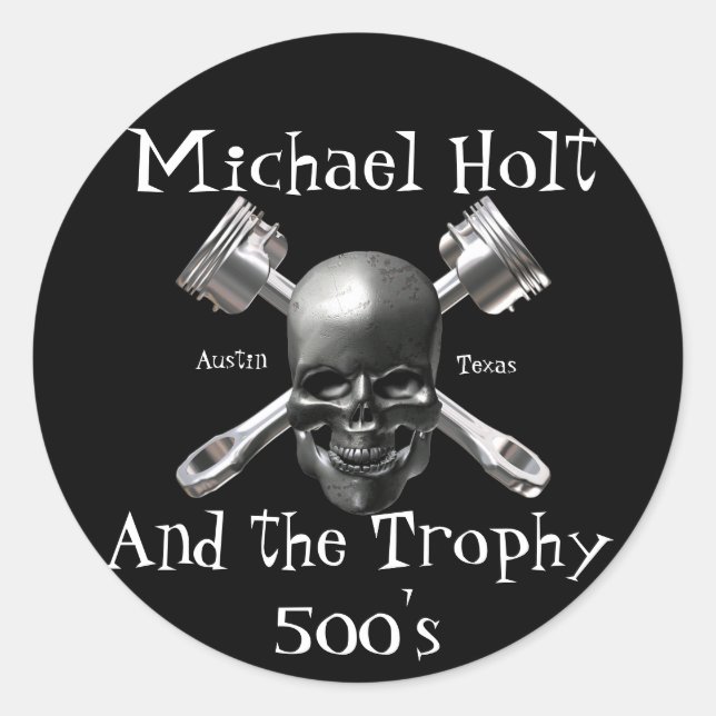 Pegatina de calaveras y pistones (Anverso)