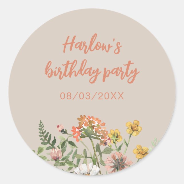 Pegatina de calendario Fiesta de flores silvestres (Anverso)