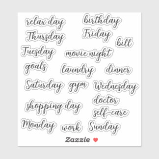 Pegatina de calendario para planificadores | Estac