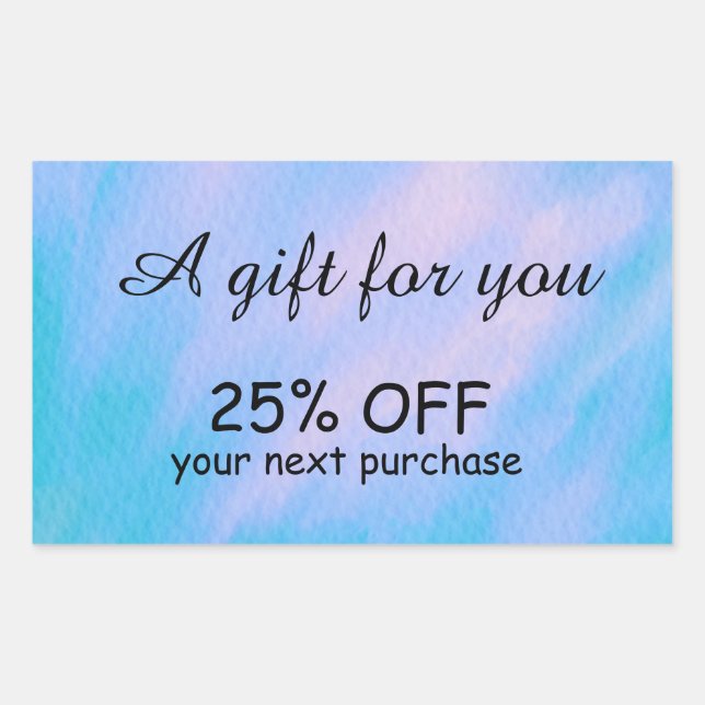 Pegatina de caligrafía de color de agua simple (Anverso)