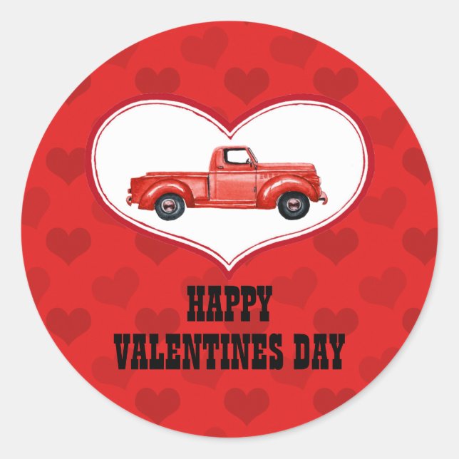 Pegatina de Camión Rojo (Anverso)