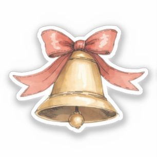 Pegatina de campana de Navidad