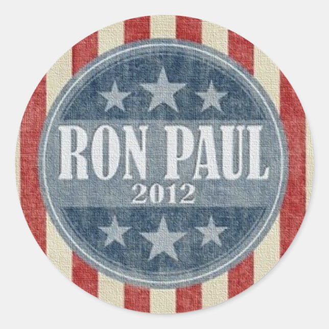 Pegatina de campaña de Ron Paul 2012 (Anverso)