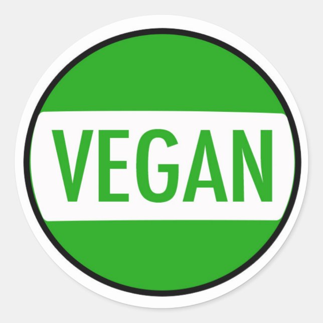 Pegatina de campaña de Vegan (Anverso)