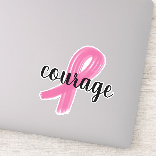Pegatina de Cáncer de Mama de Cinta Rosa (Detalle)