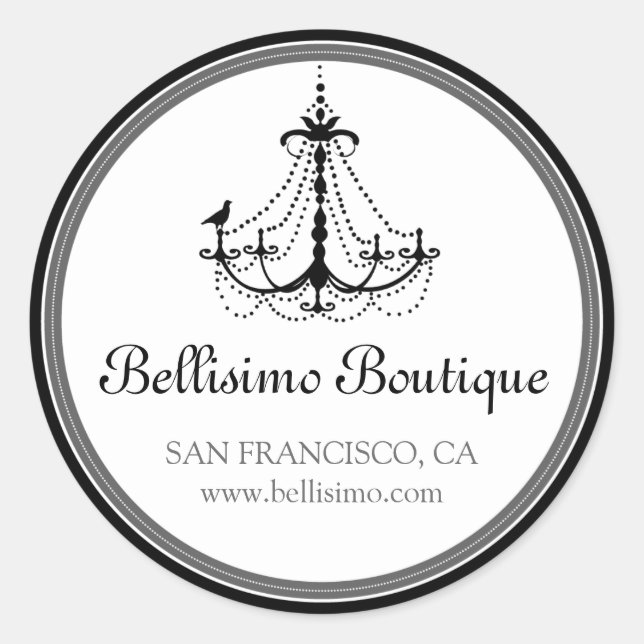 Pegatina de candelabro elegante negro/gris (Anverso)