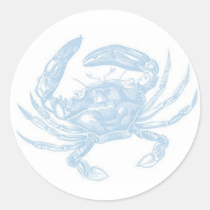Pegatina de cangrejo azul