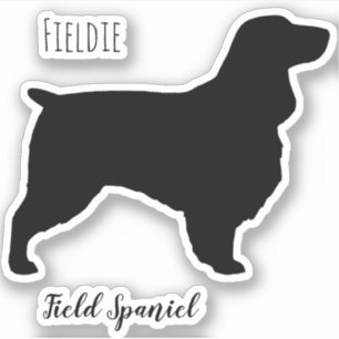 Pegatina de canino de campo español de solla de pe