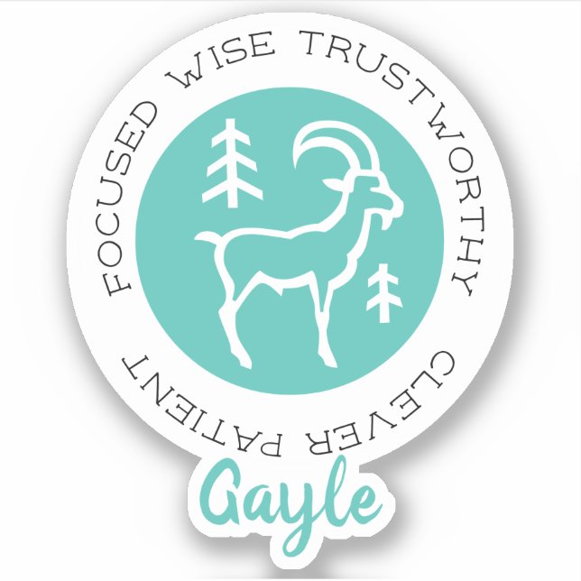 Pegatina de Capricornio (Anverso)