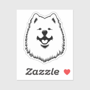 Pegatina de cara adorable y linda de Samoyedo - Sa