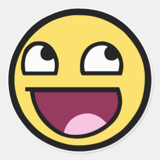 Pegatina de cara asombrosa