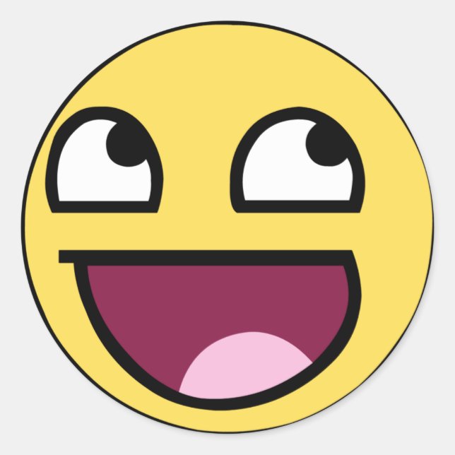 Pegatina de cara asombrosa (Anverso)
