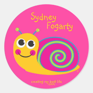 Pegatina de caracoles personalizados para Chicas