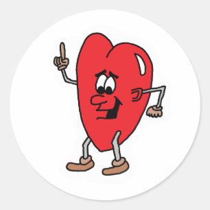 Pegatina de caracteres cardíacos