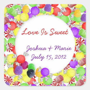 Pegatina de caramelos variados