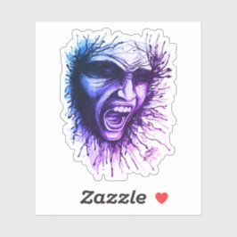 Pegatina de caras gritando