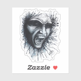 Pegatina de caras gritando