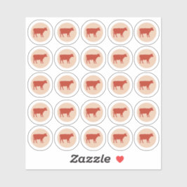 Pegatina de carne de 2 colores de elección de comi