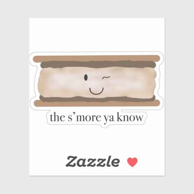 Pegatina de Cate S'more Campfire (Hoja)