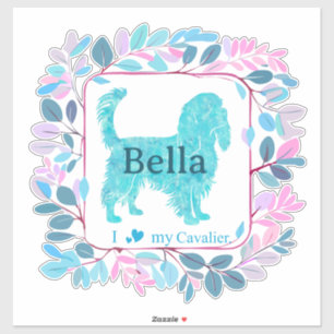 Pegatina de Cavalier – Regalo personalizado pastel