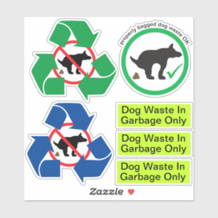 Pegatina De Caza De Perro Reciclar Basura De Yard