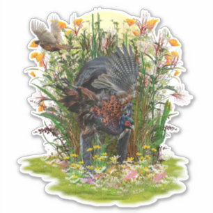 Pegatina de cazadores de faisanes