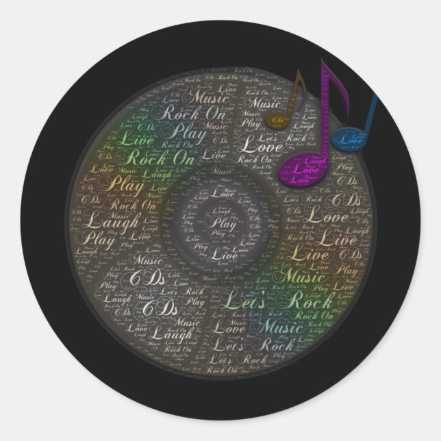 Pegatina de CD arcoiris (Anverso)