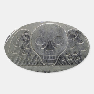 pegatina de cementerio de la muerte alada